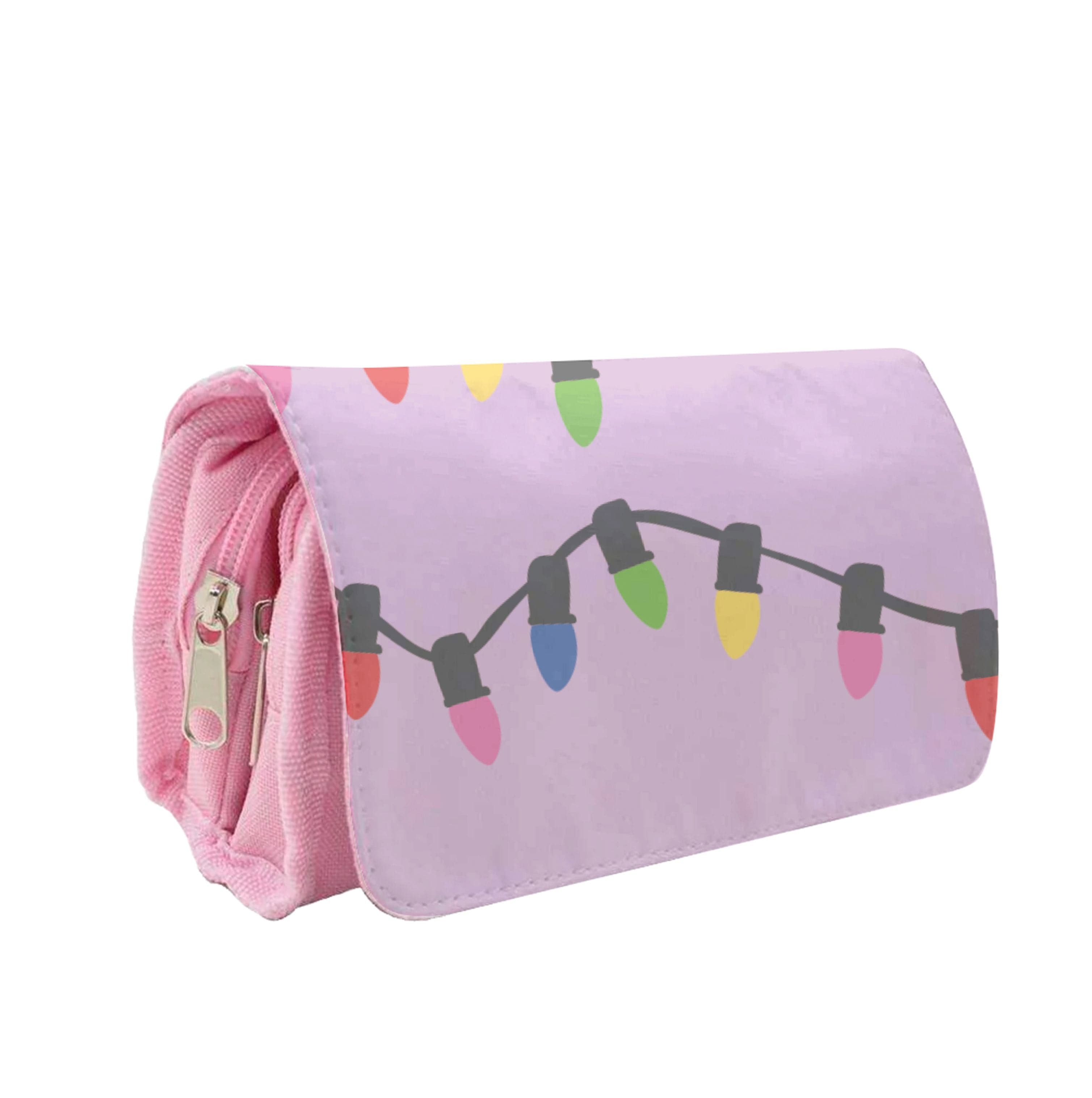 Pink Lights - Christmas Patterns Pencil Case