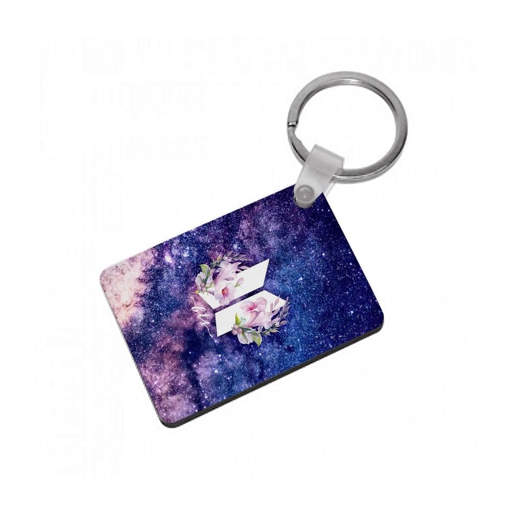 Galaxy Floral BTS Logo Keyring - Fun Cases