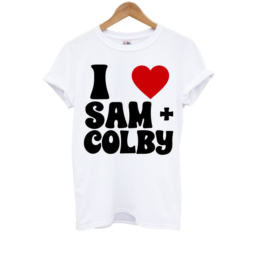 I Love Sam And Colby Kids T-Shirt