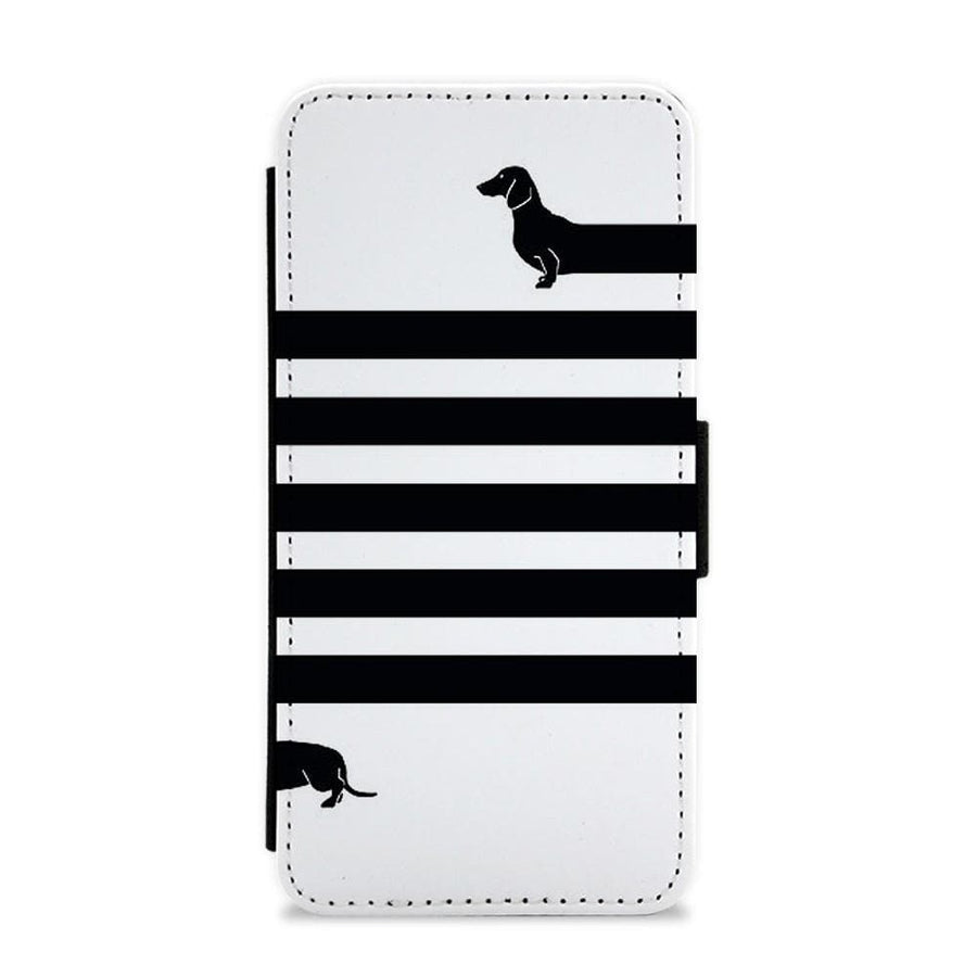 Dachshund Wrapped Flip / Wallet Phone Case - Fun Cases