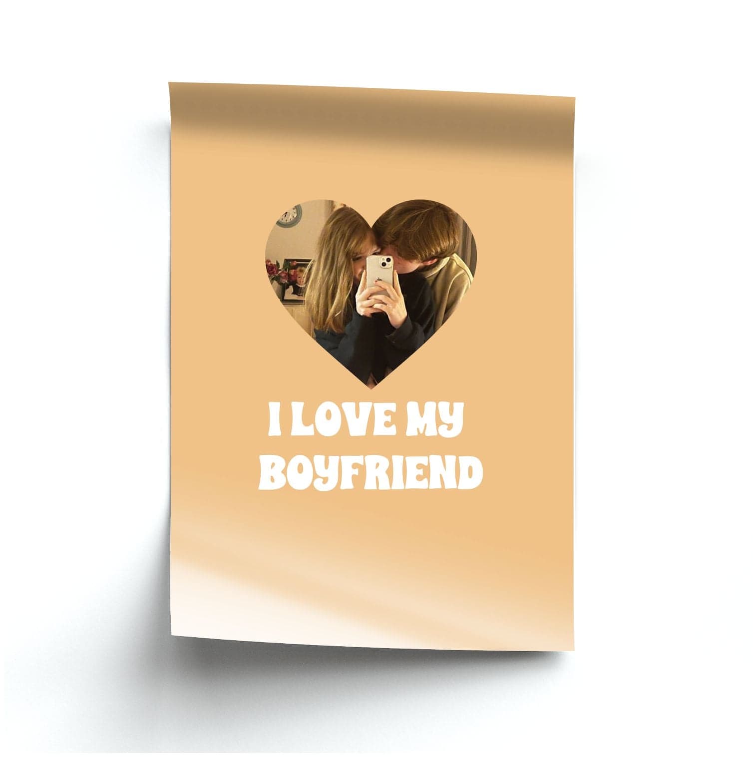 I Love My Boyfriend - Personalised Couples Poster