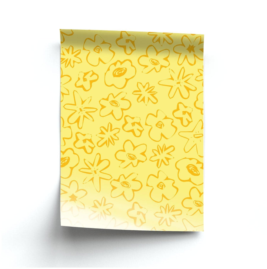 Yellow And Orange - Floral Patterns Poster