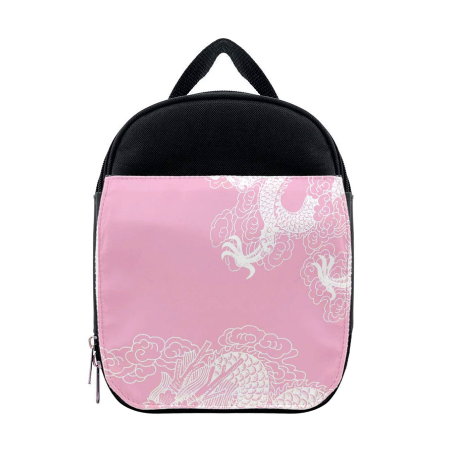 Pink Background Dragon Lunchbox