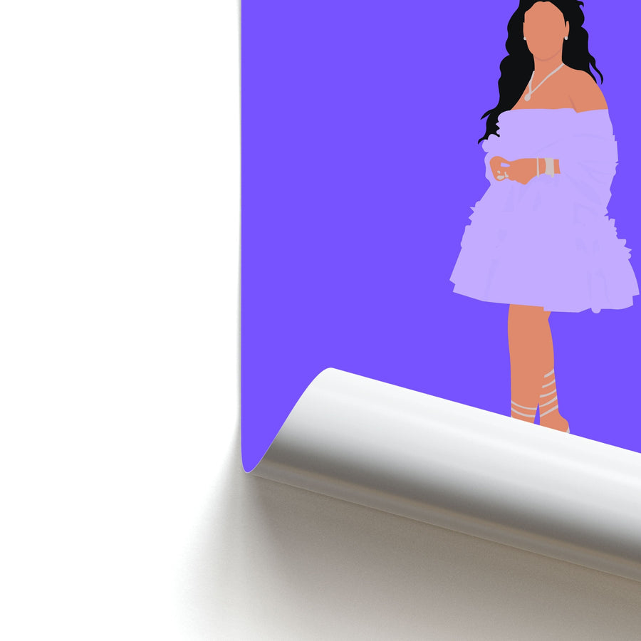 Purple Dress - Rihanna Poster