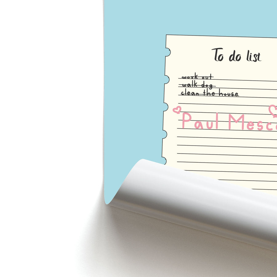 To Do List - Paul Mescal Poster