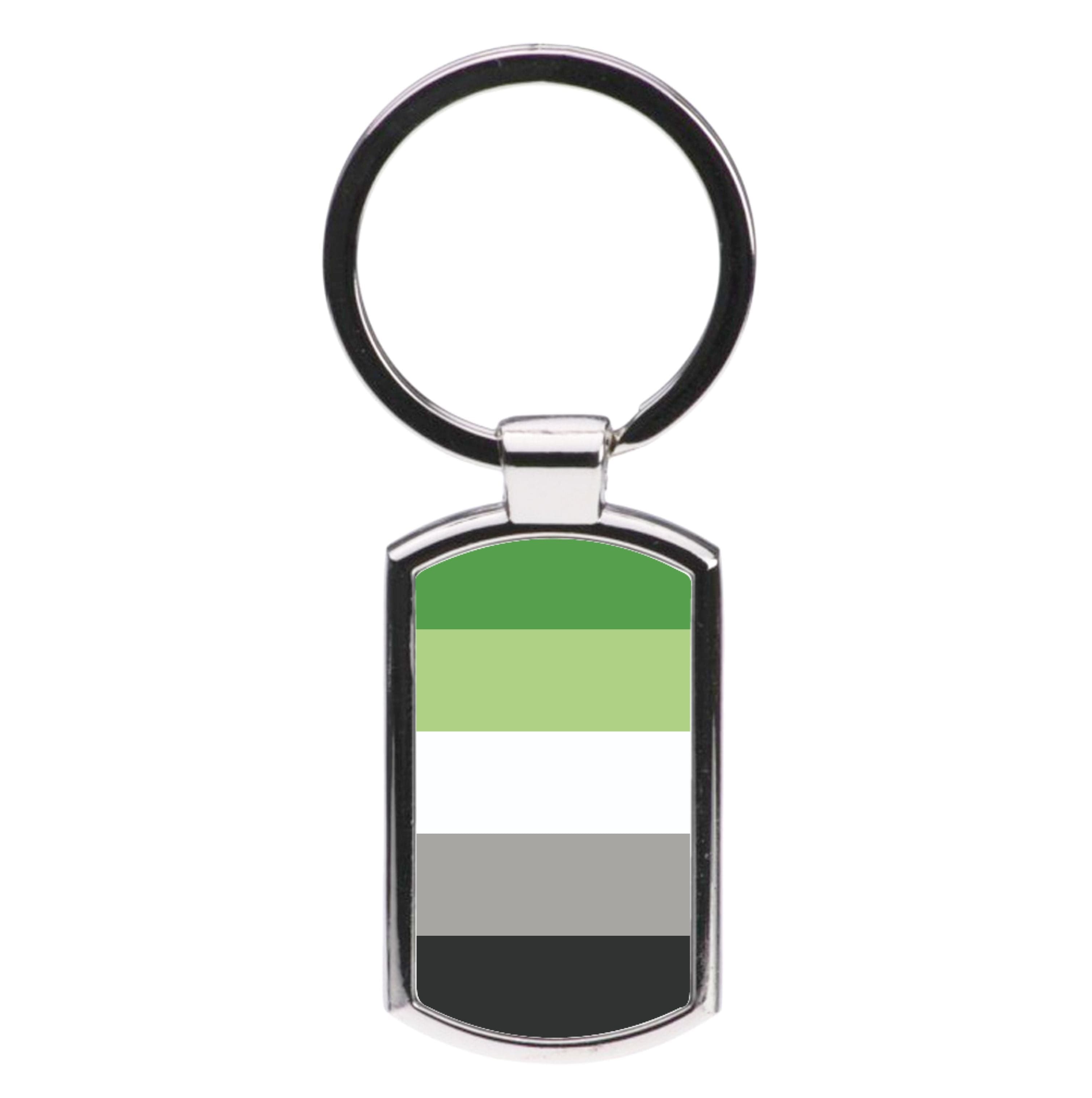 Aromantic Flag - Pride Luxury Keyring