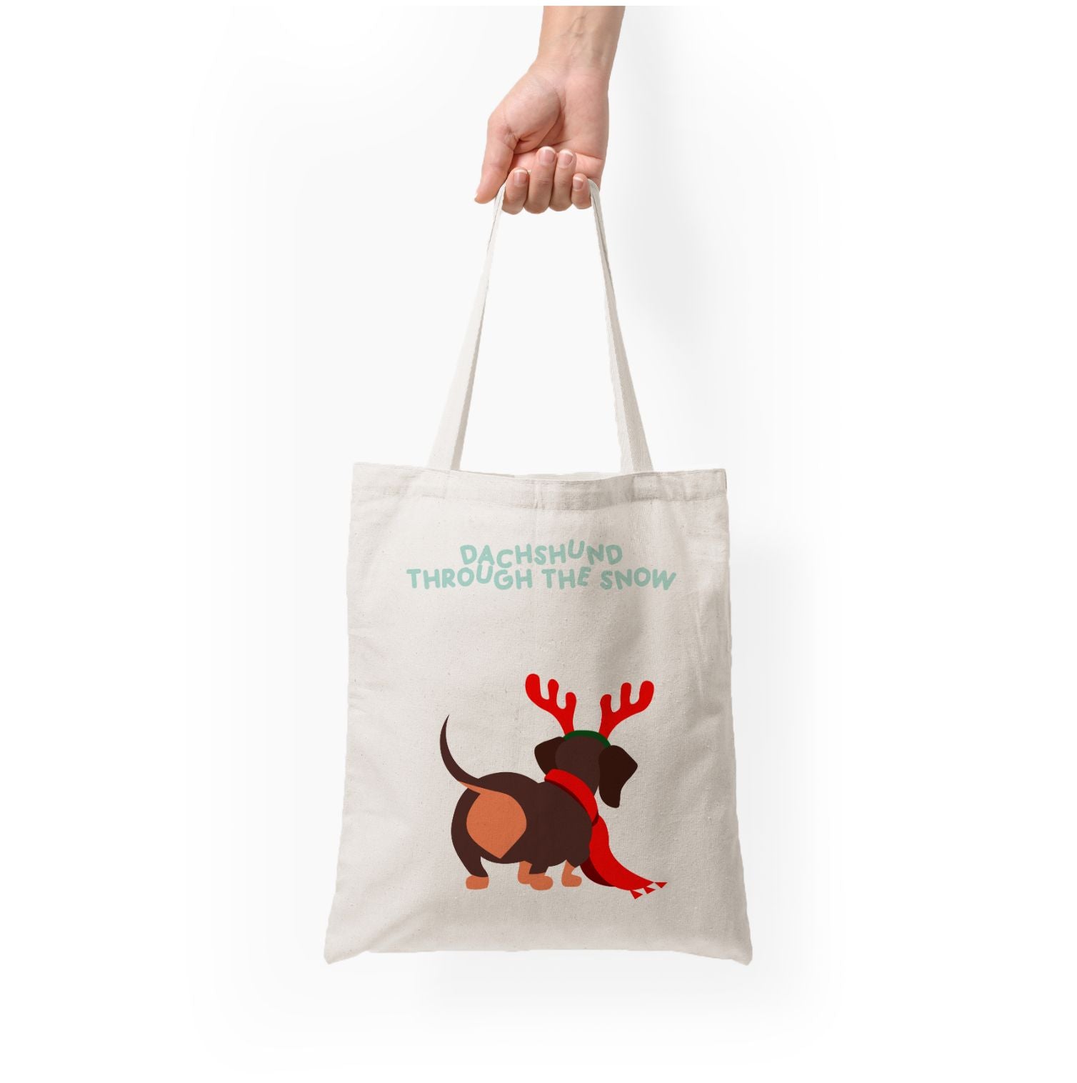 Dachshund Through The Snow - Christmas Tote Bag