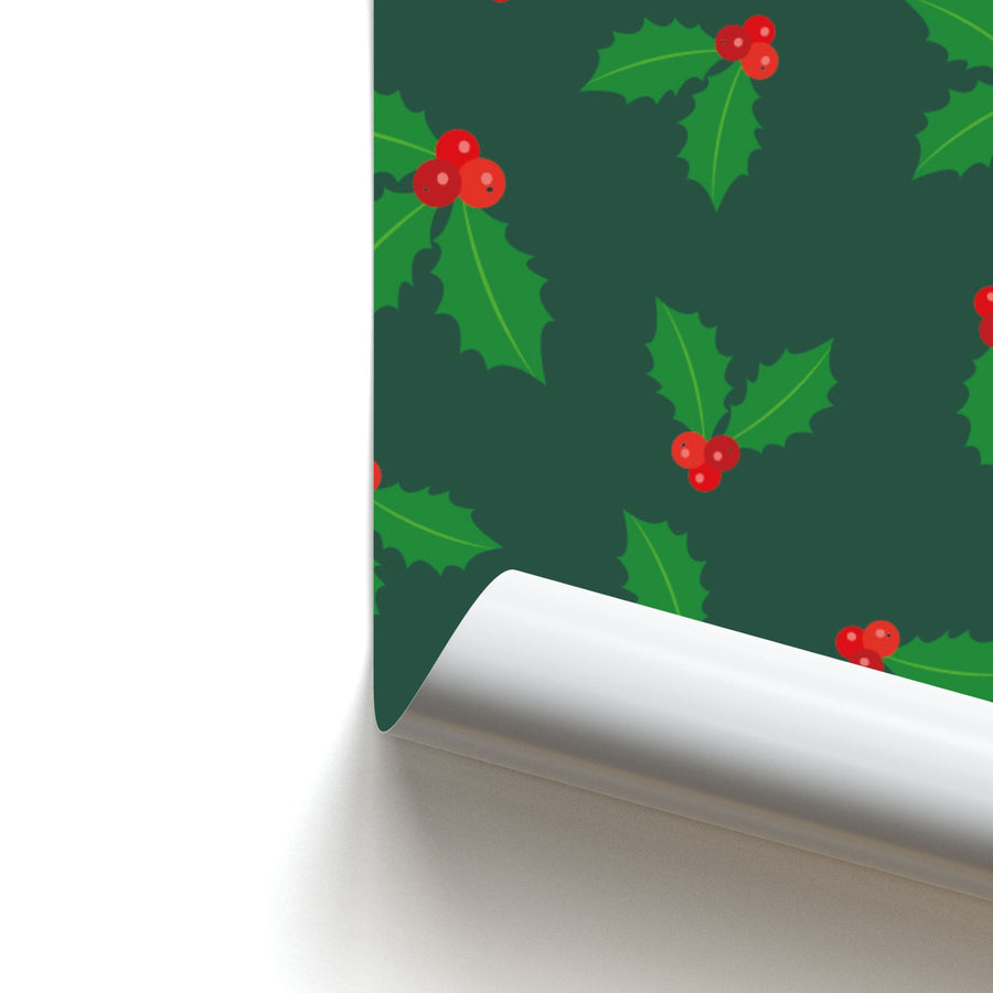 Holly - Christmas Patterns Poster