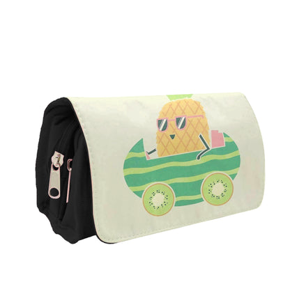 Summer Drive Pineapple Pencil Case