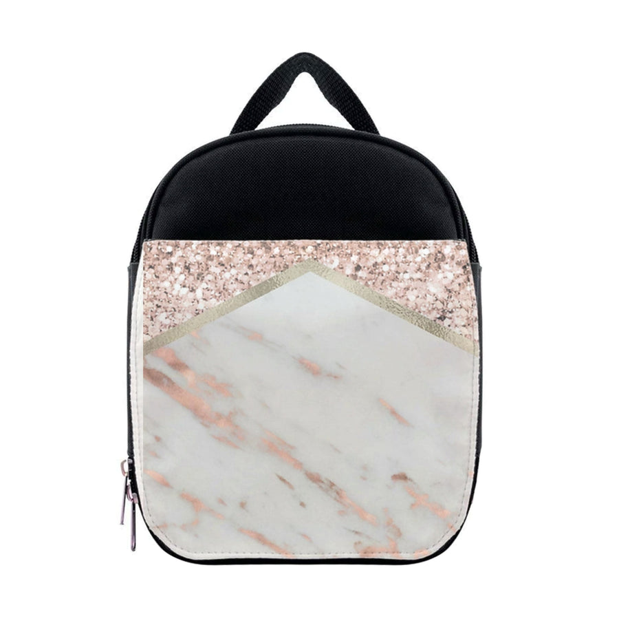 Rose Gold Marble & Glitter Lunchbox