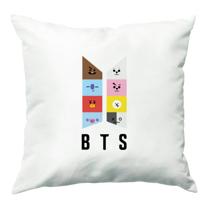 BT21 K-Pop Band Logo Cushion