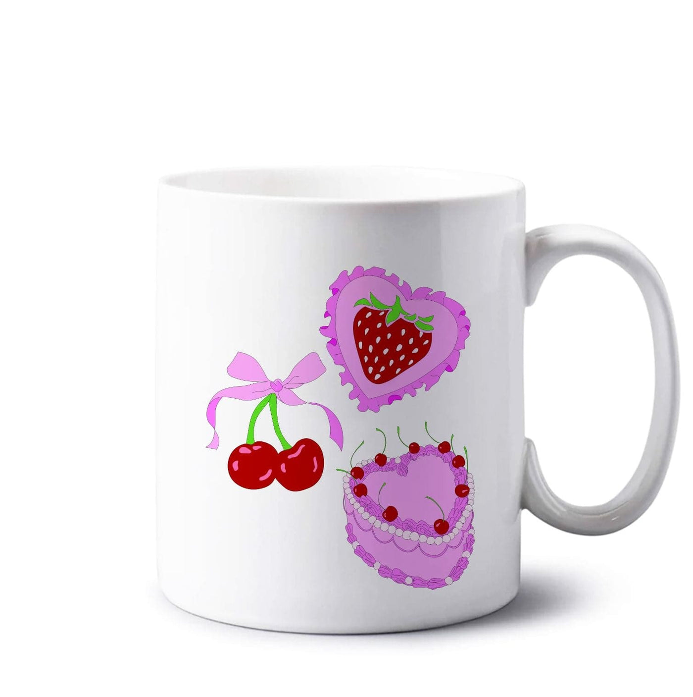 Cherries, Strawberries And Cake - Valentine's Day Mug