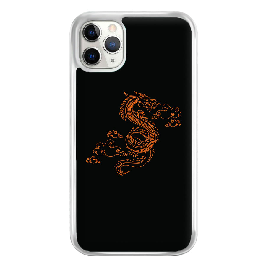Orange - Dragon Patterns Phone Case