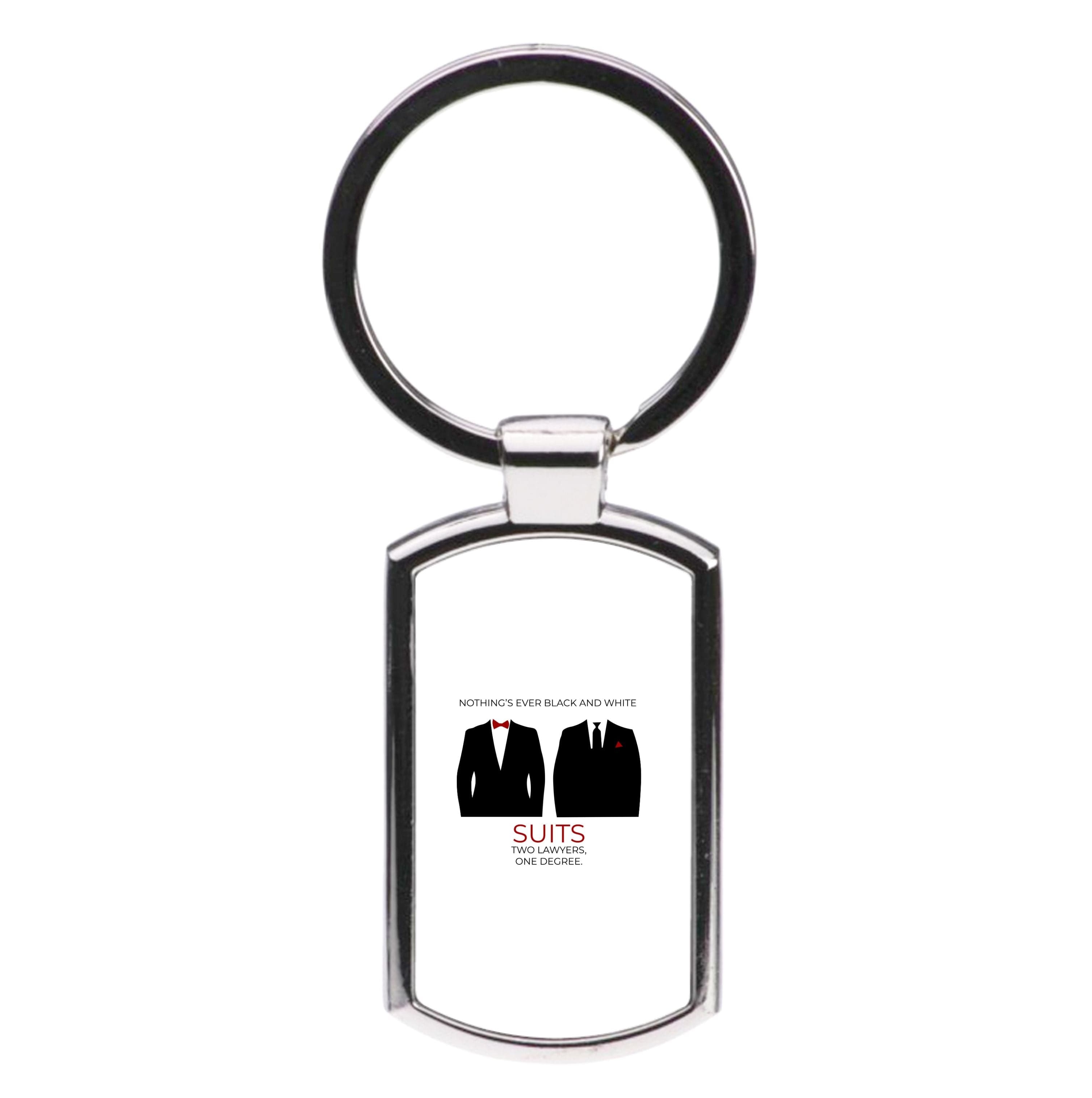 Nothings Ever Black And White Luxury Keyring