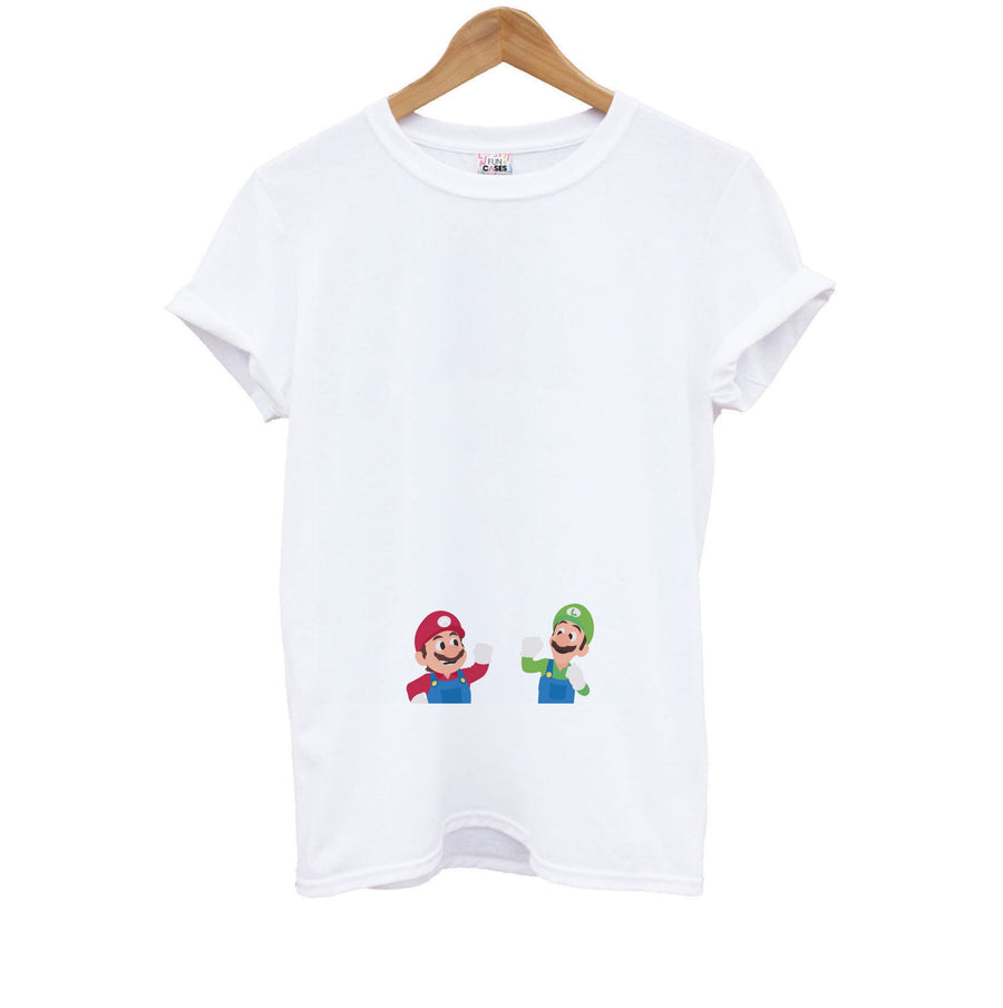 Mario And Luigi - The Super Mario Bros Kids T-Shirt