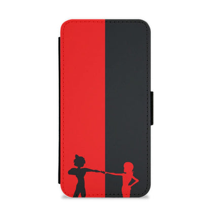 Red And Black Flip / Wallet Phone Case