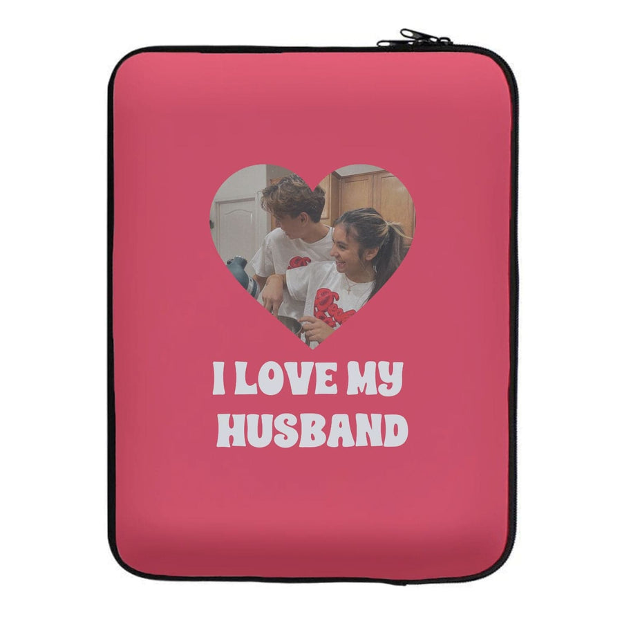I Love My Husband - Personalised Couples Laptop Sleeve