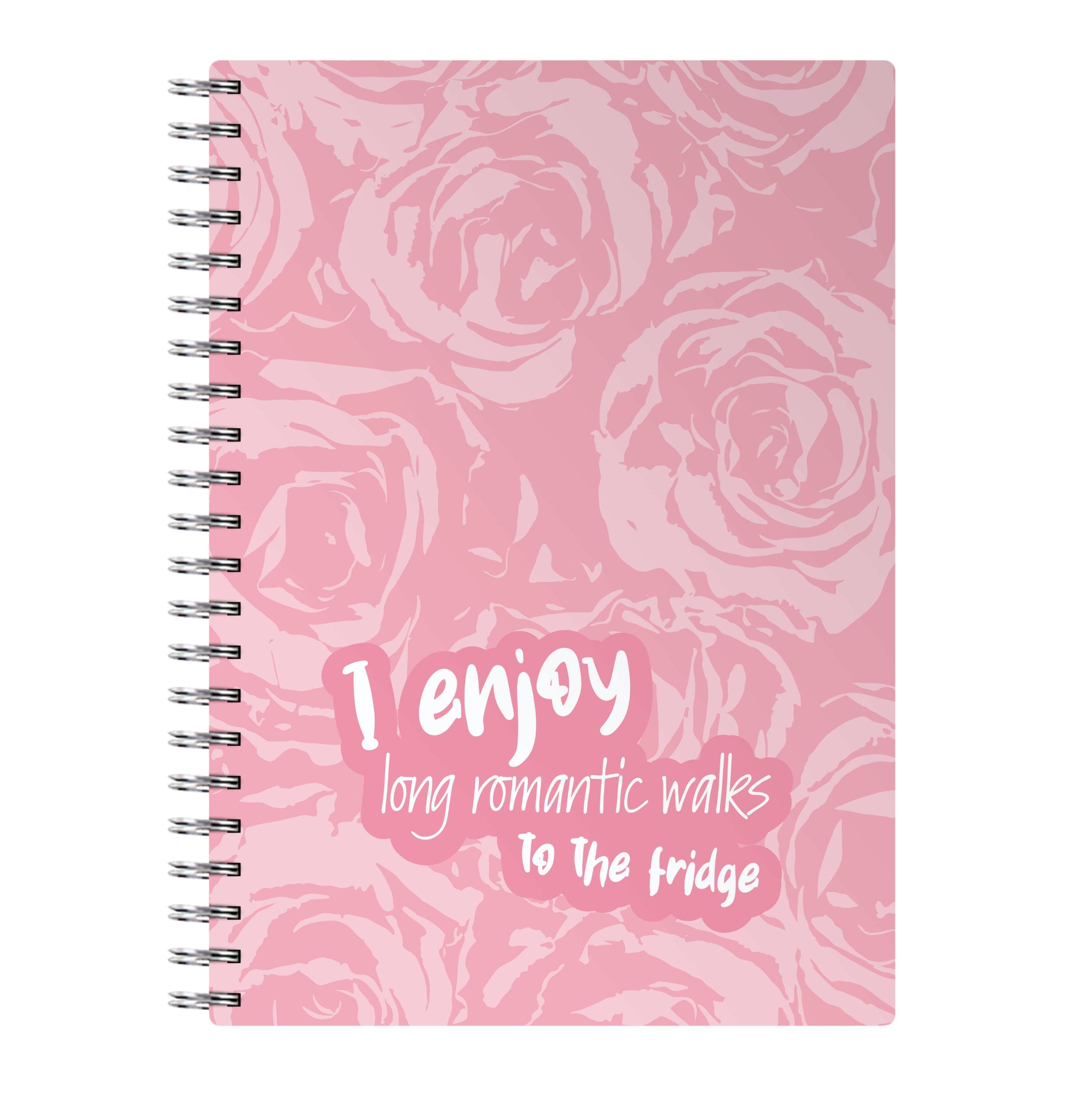 I Enjoy Long Romantic Walks - Funny Quotes Notebook