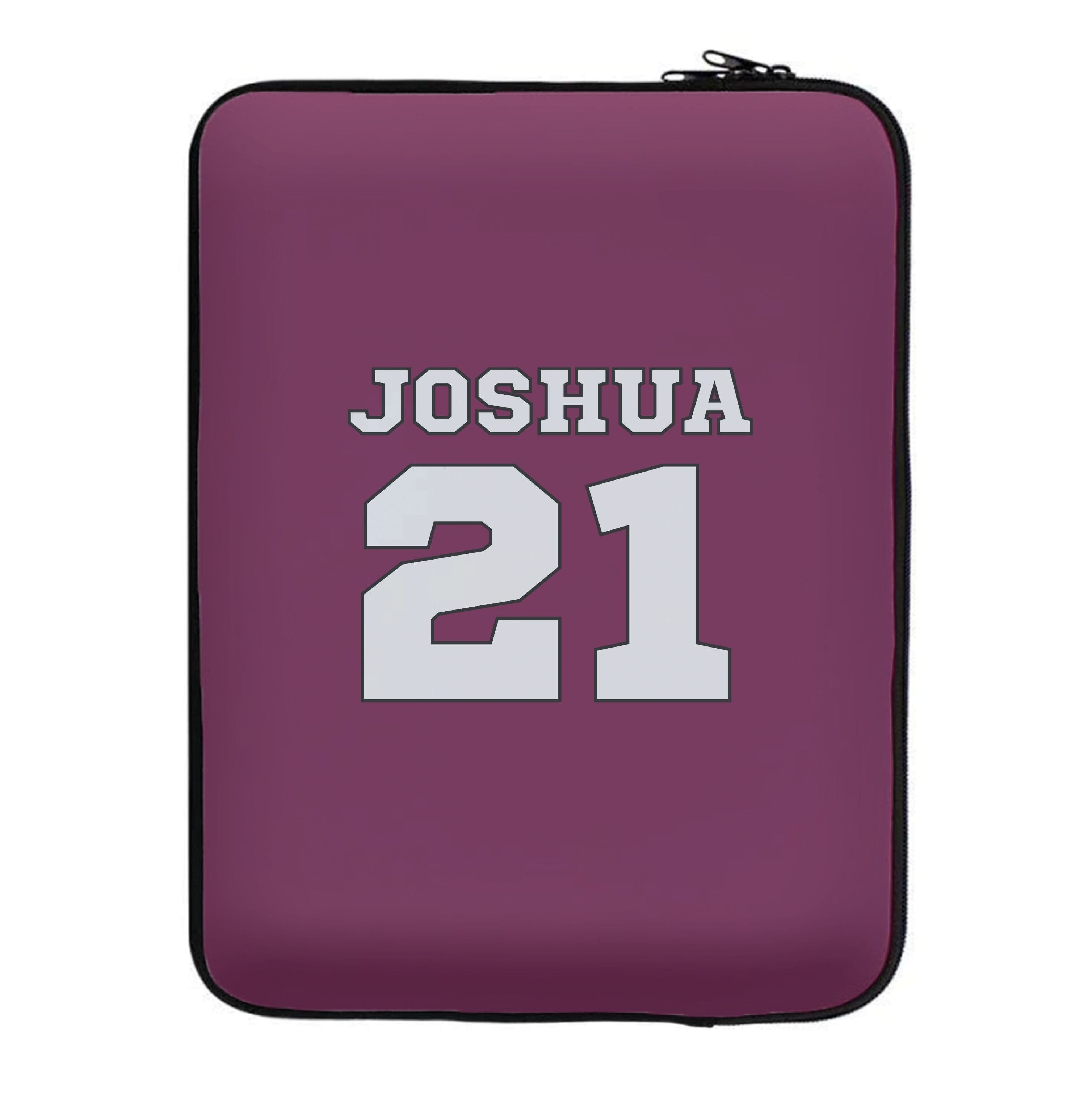 Burgundy - Personalised Football Laptop Sleeve