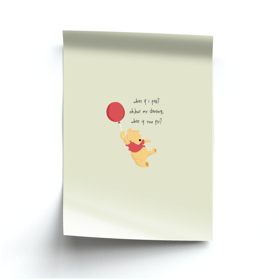 What If I Fail - Winnie The Pooh Poster