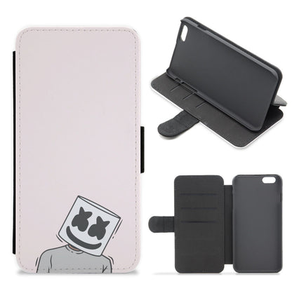 Grey Shirt - White Helmet DJ Flip / Wallet Phone Case