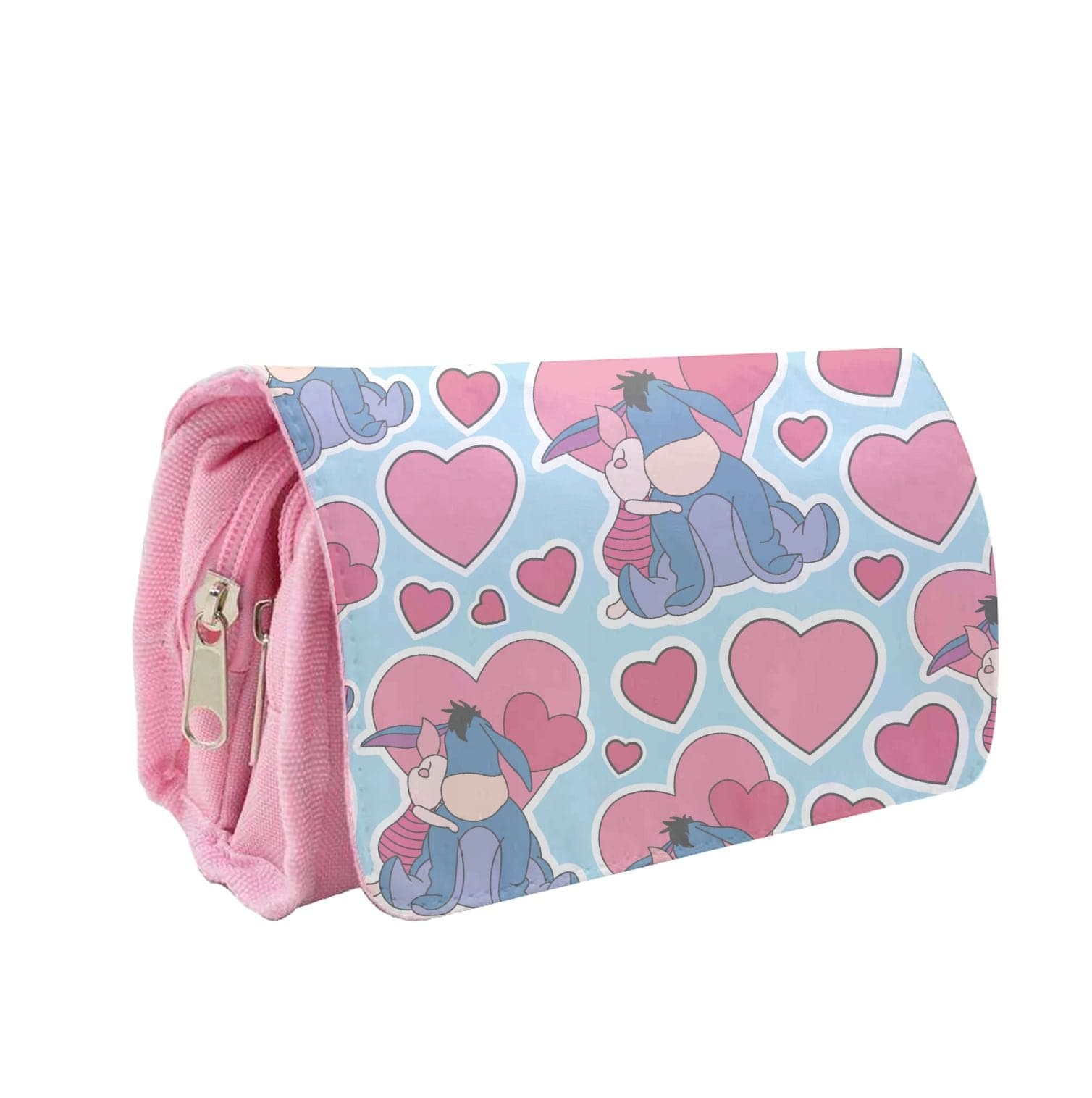 Donkey and Pig Pattern Valentine's Pencil Case