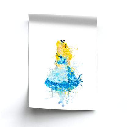 Watercolour Alice in Wonderland Fairytale Poster