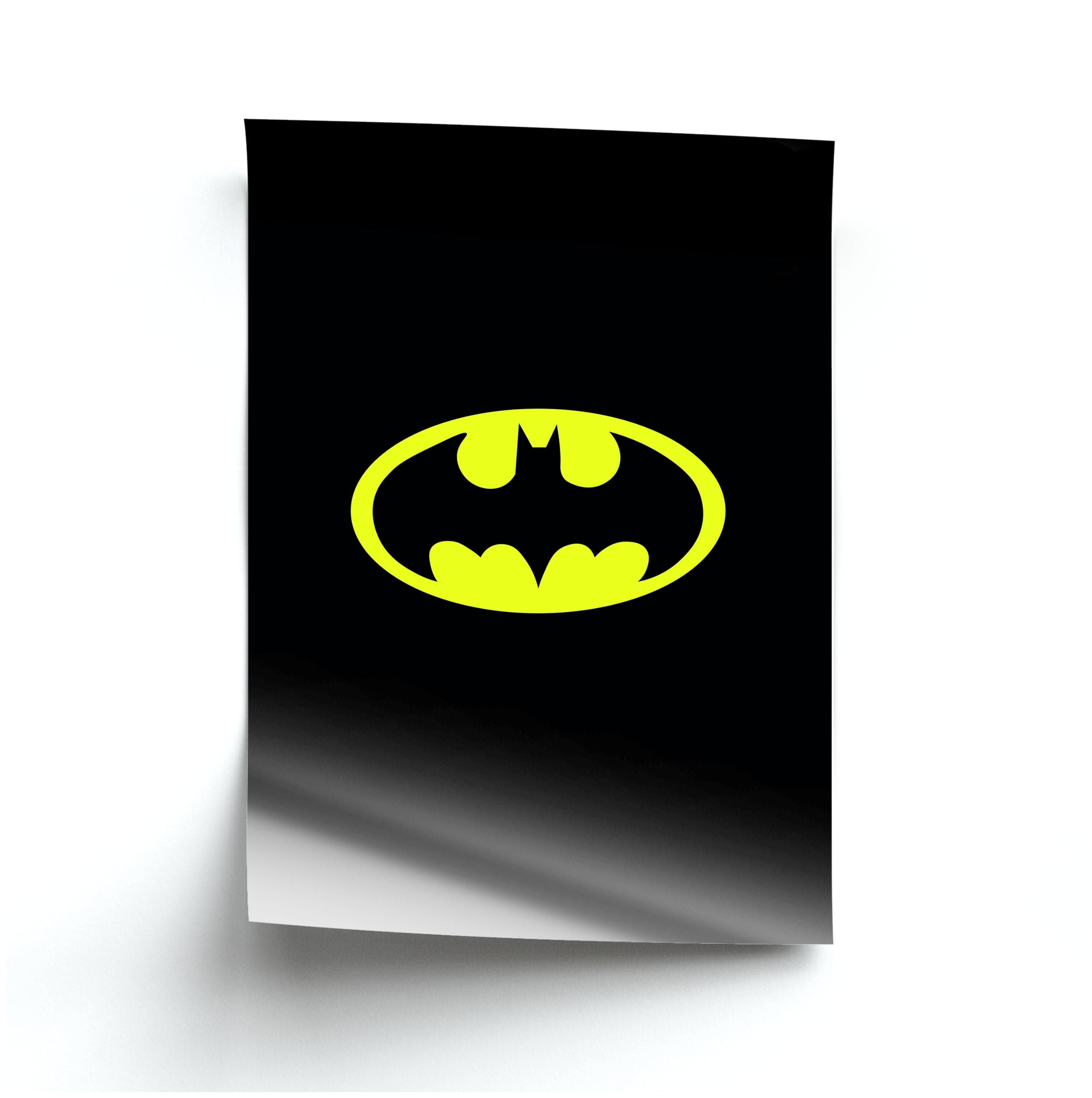 Black Bat Superhero Logo Poster