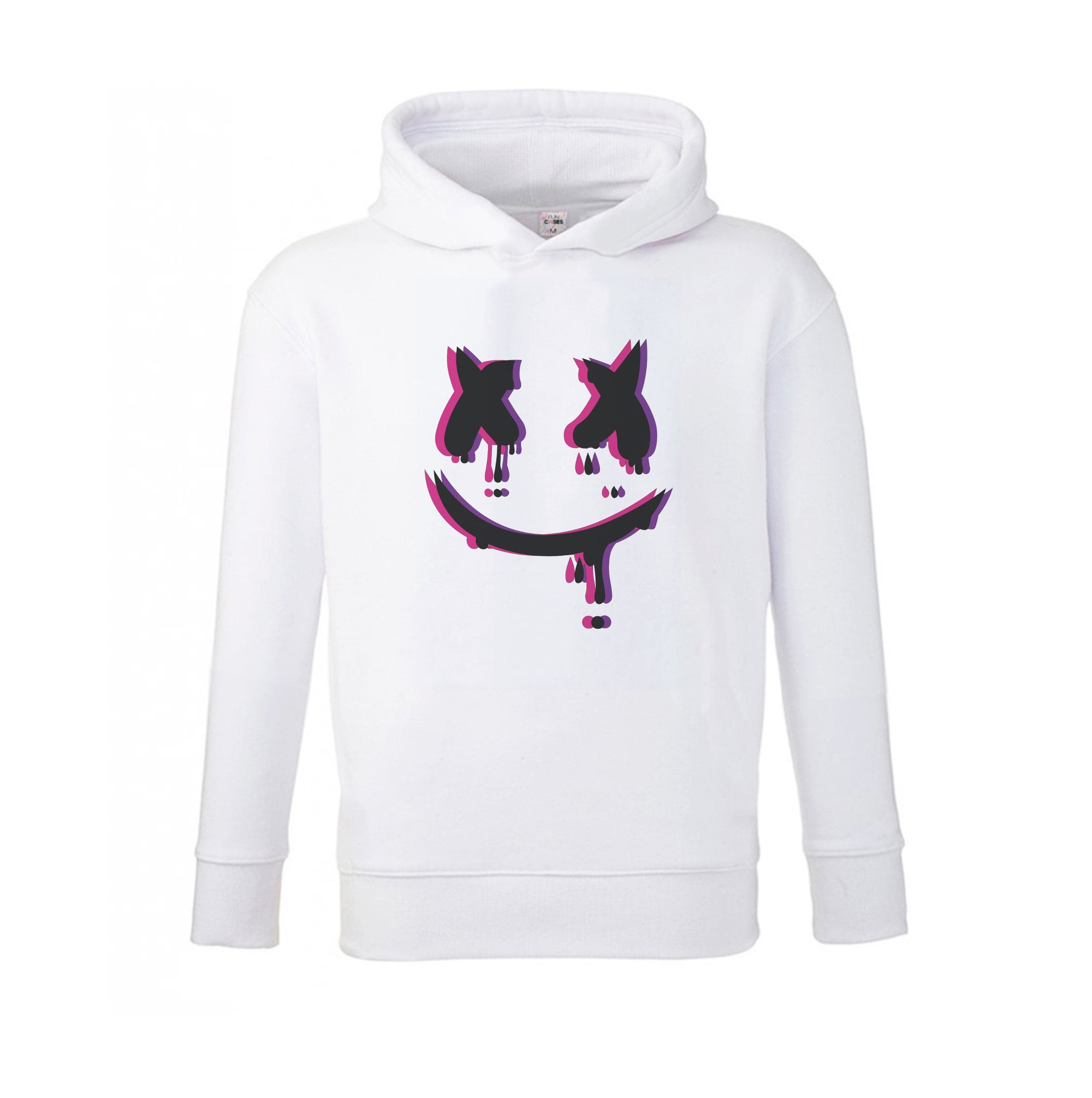 Purple Blur - White Helmet DJ Kids Hoodie