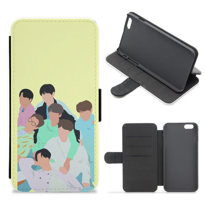 Band Members Of K-Pop Band Flip / Wallet Phone Case