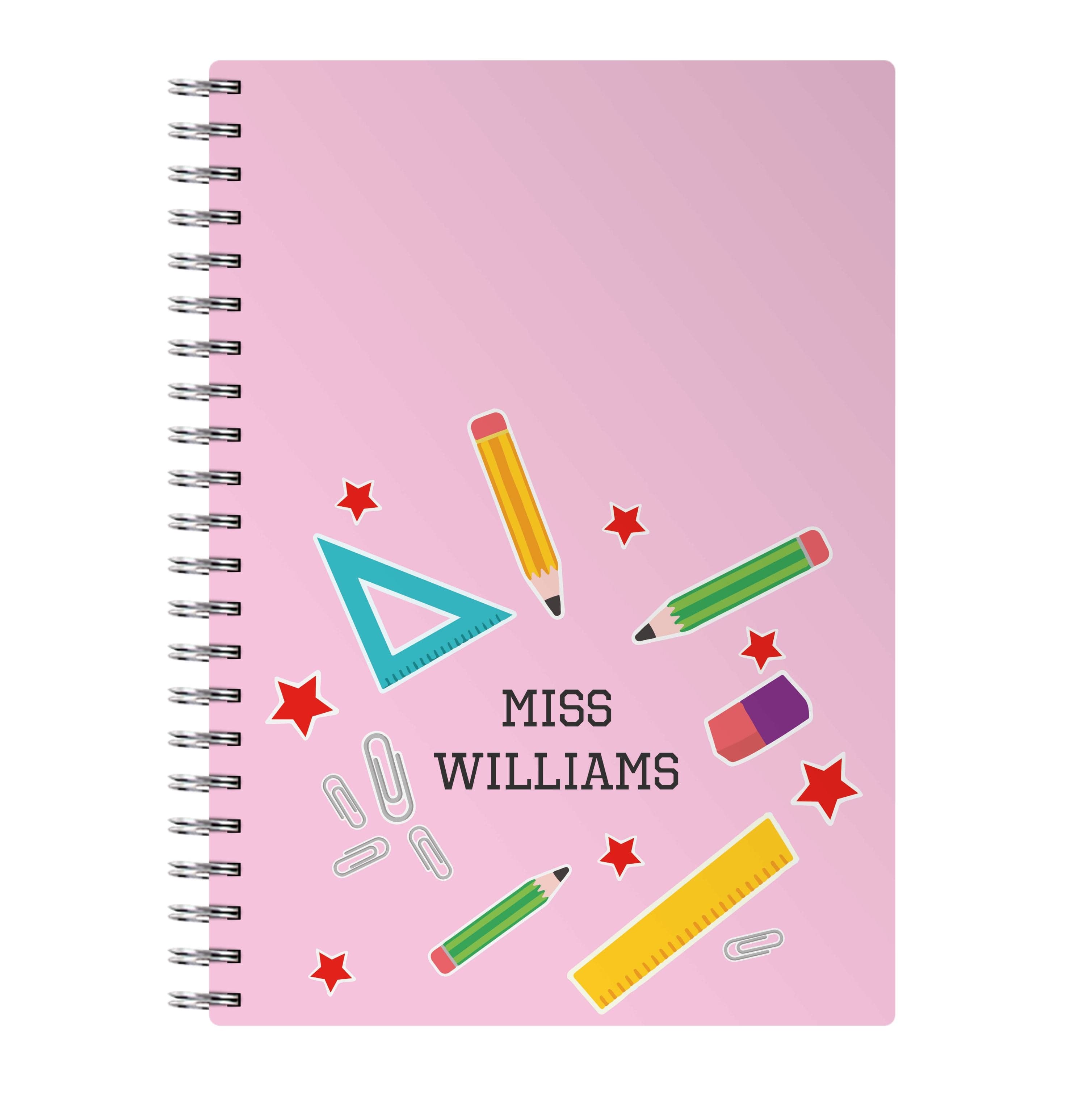 Stars And Stationery - Personalised Teachers Gift Notebook