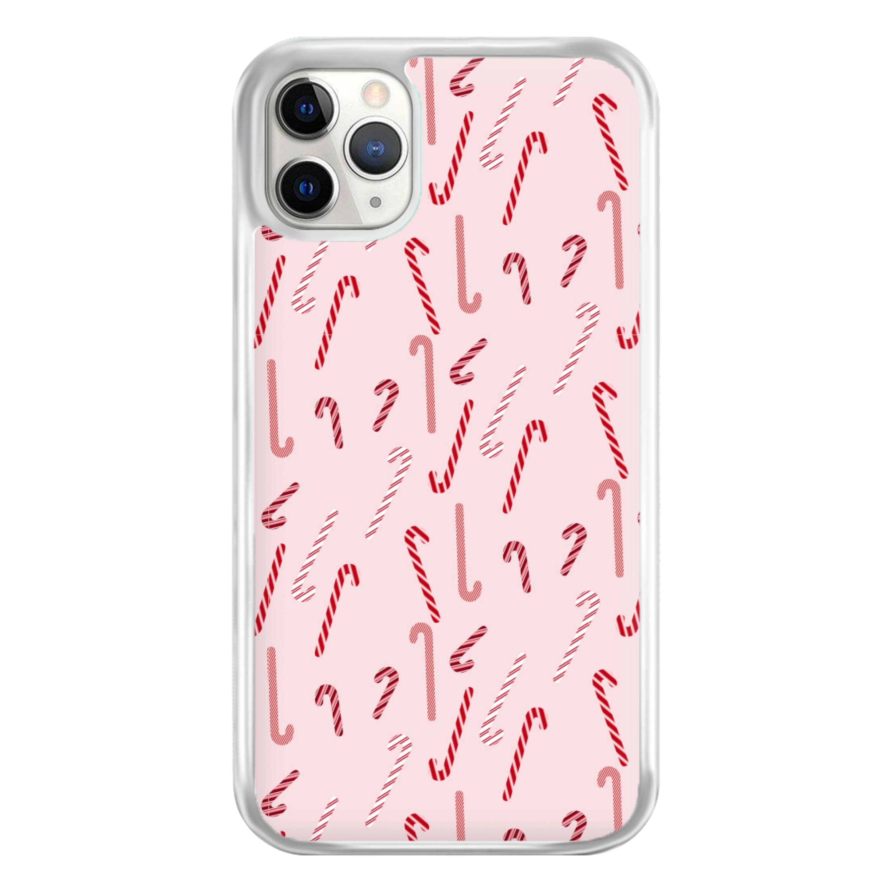 Pink Candycane Christmas Pattern Phone Case