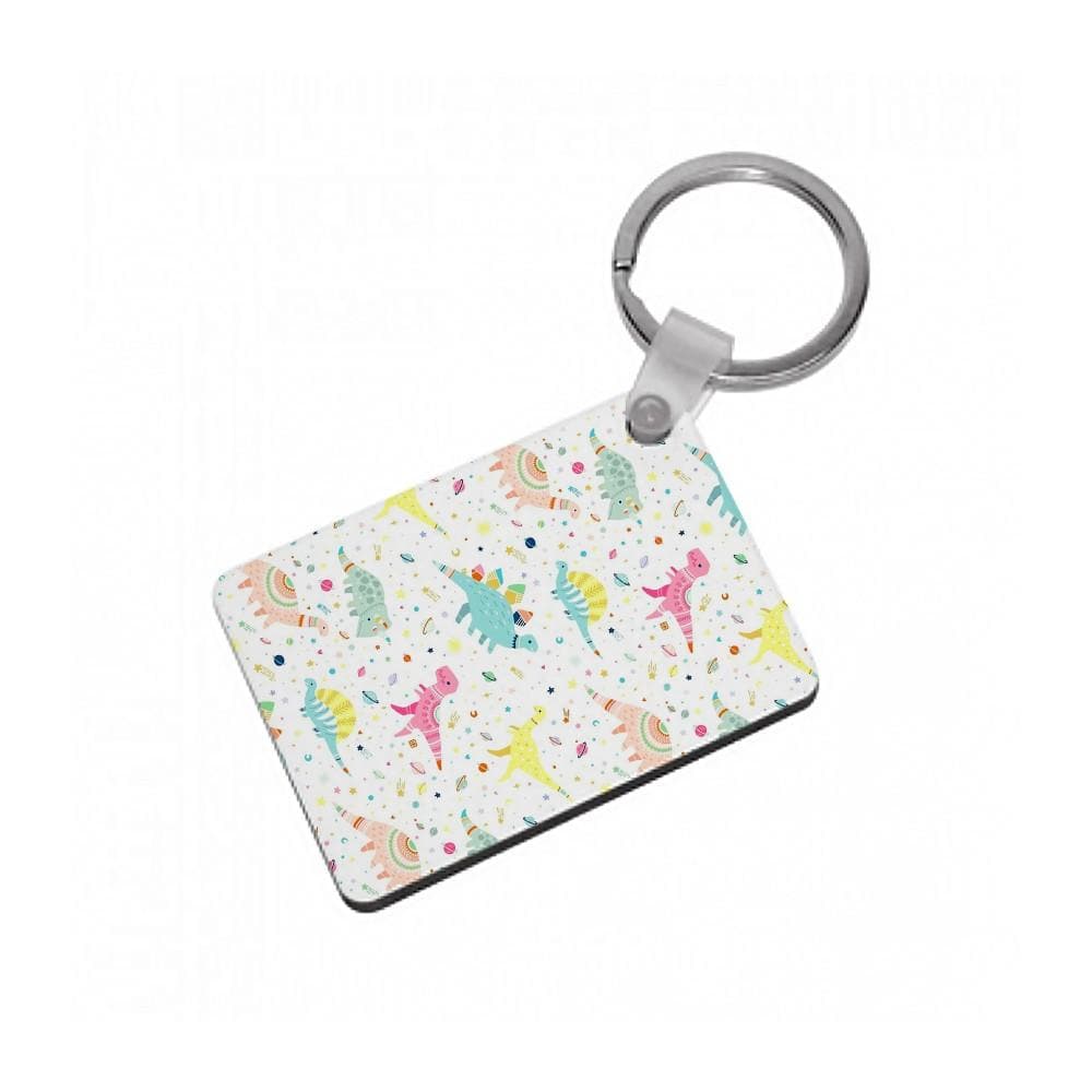 Dinosaur Pattern Keyring - Fun Cases