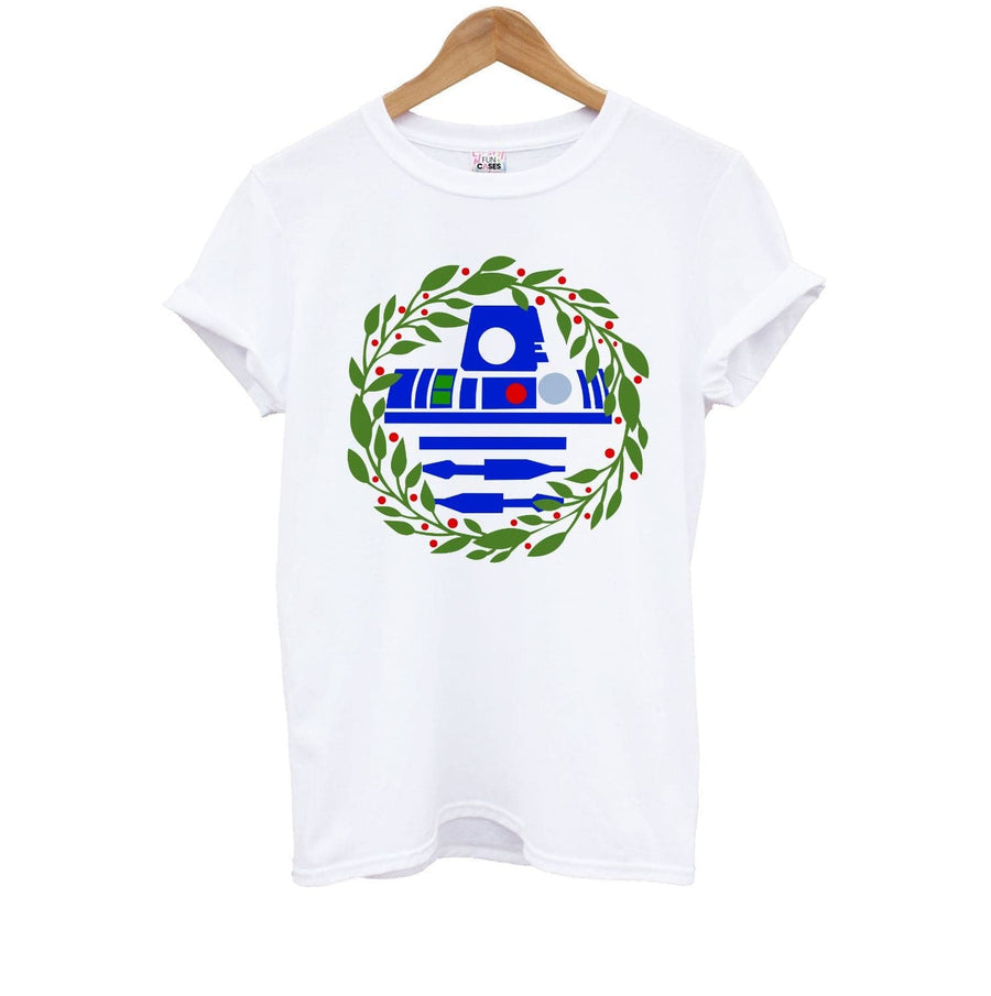 R2D2 Christmas Wreath - Star Wars Kids T-Shirt