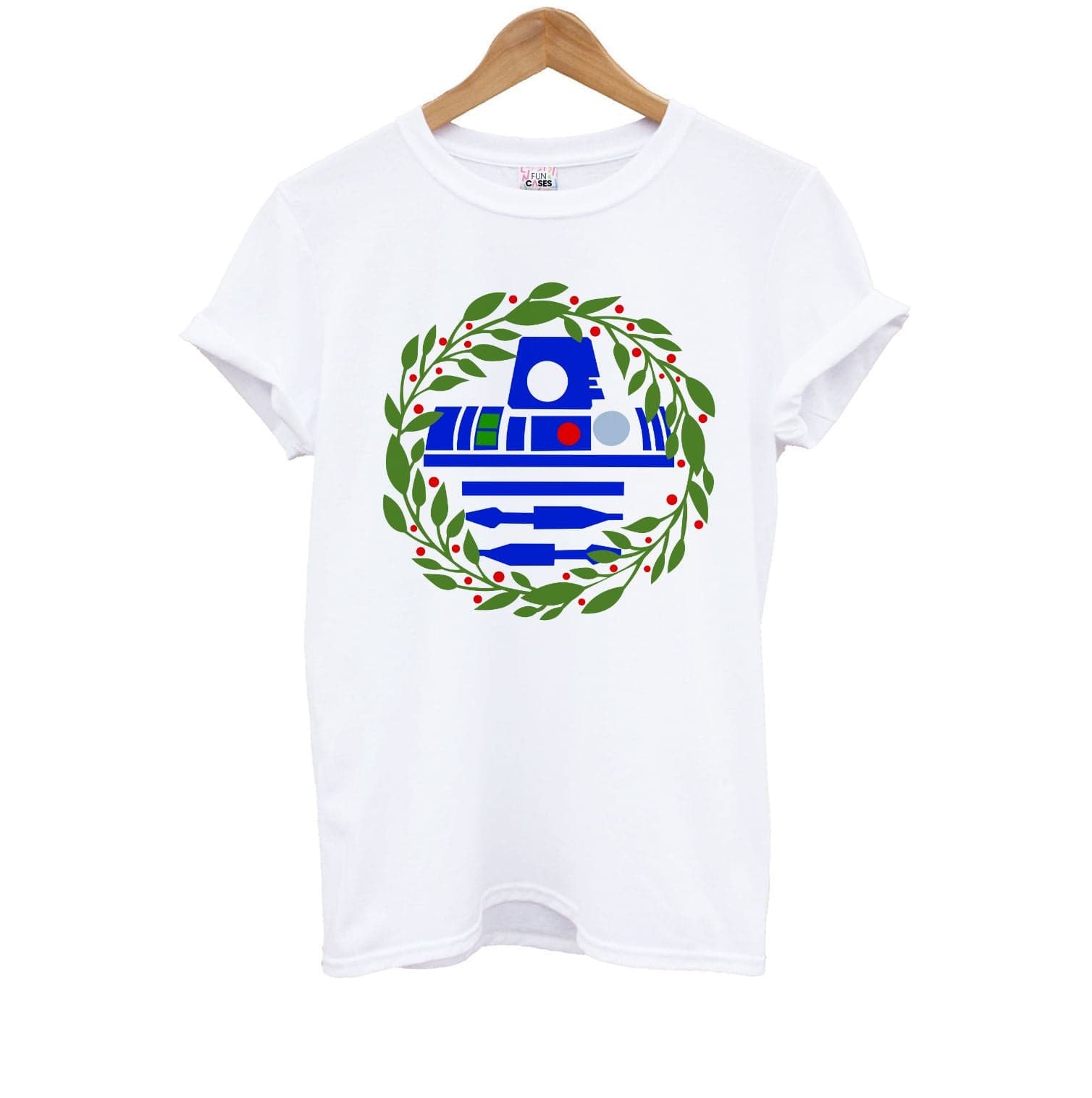 R2D2 Christmas Wreath Kids T-Shirt