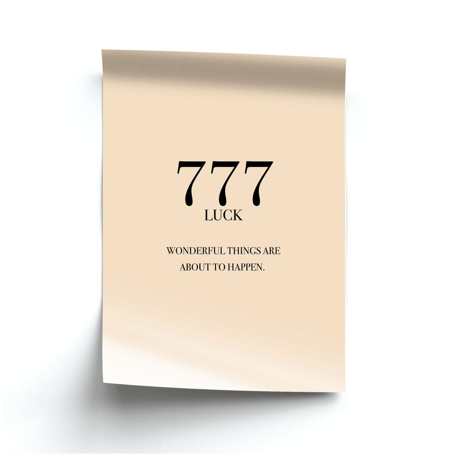 777 - Angel Numbers Poster