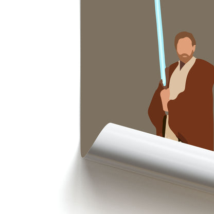 Kenobi Blue Lightsaber Poster