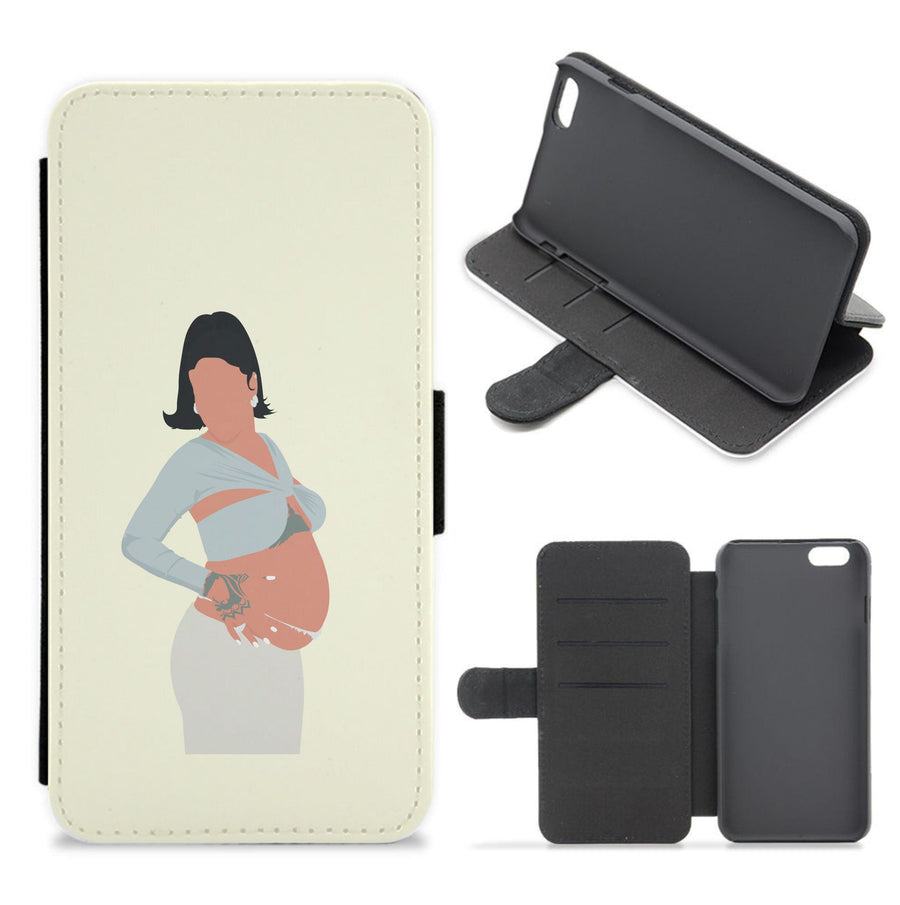 Pregnancy Announcement - Rihanna Flip / Wallet Phone Case