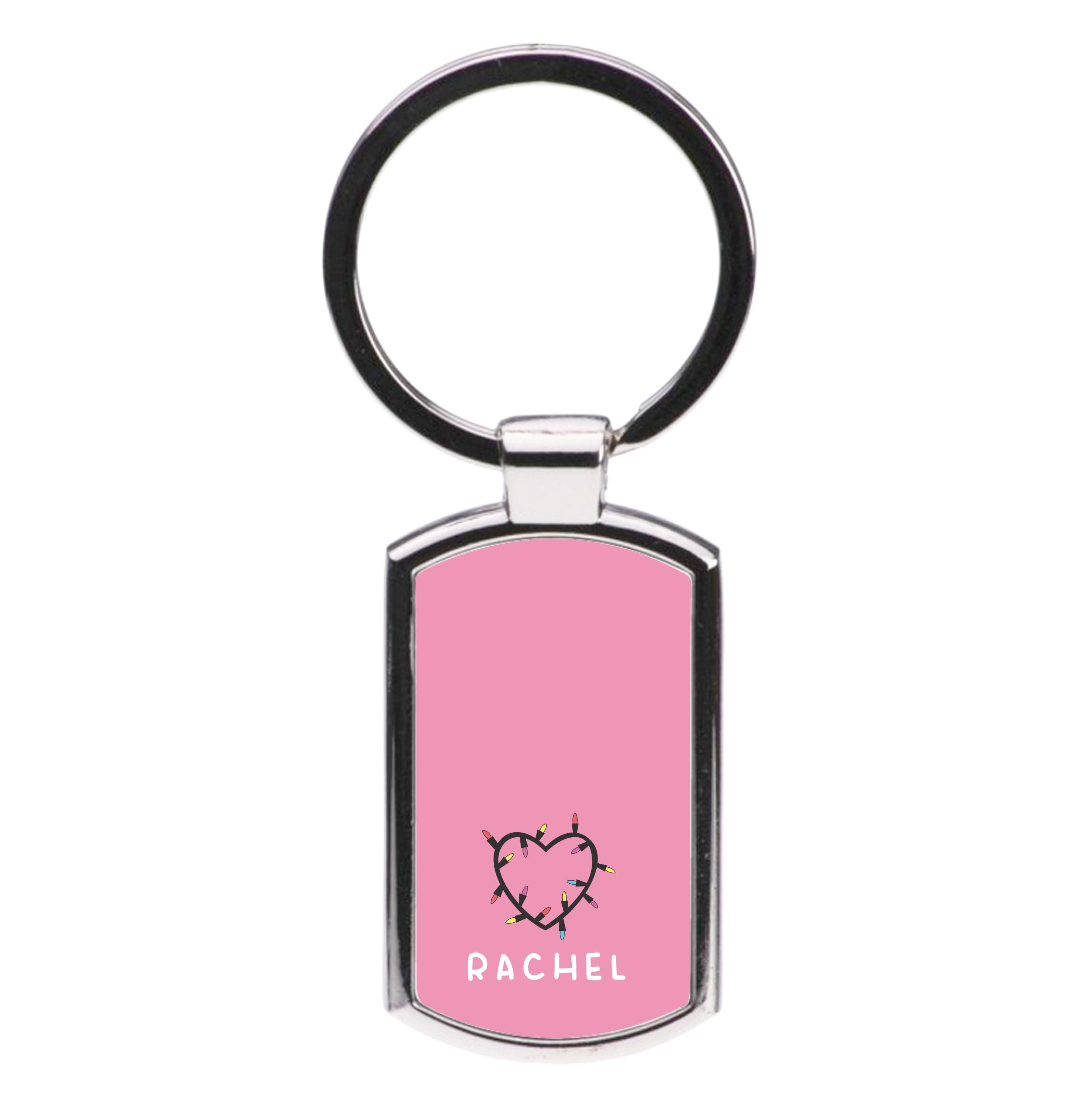 Heart Shaped Fairy Lights - Personalised Stranger Luxury Keyring