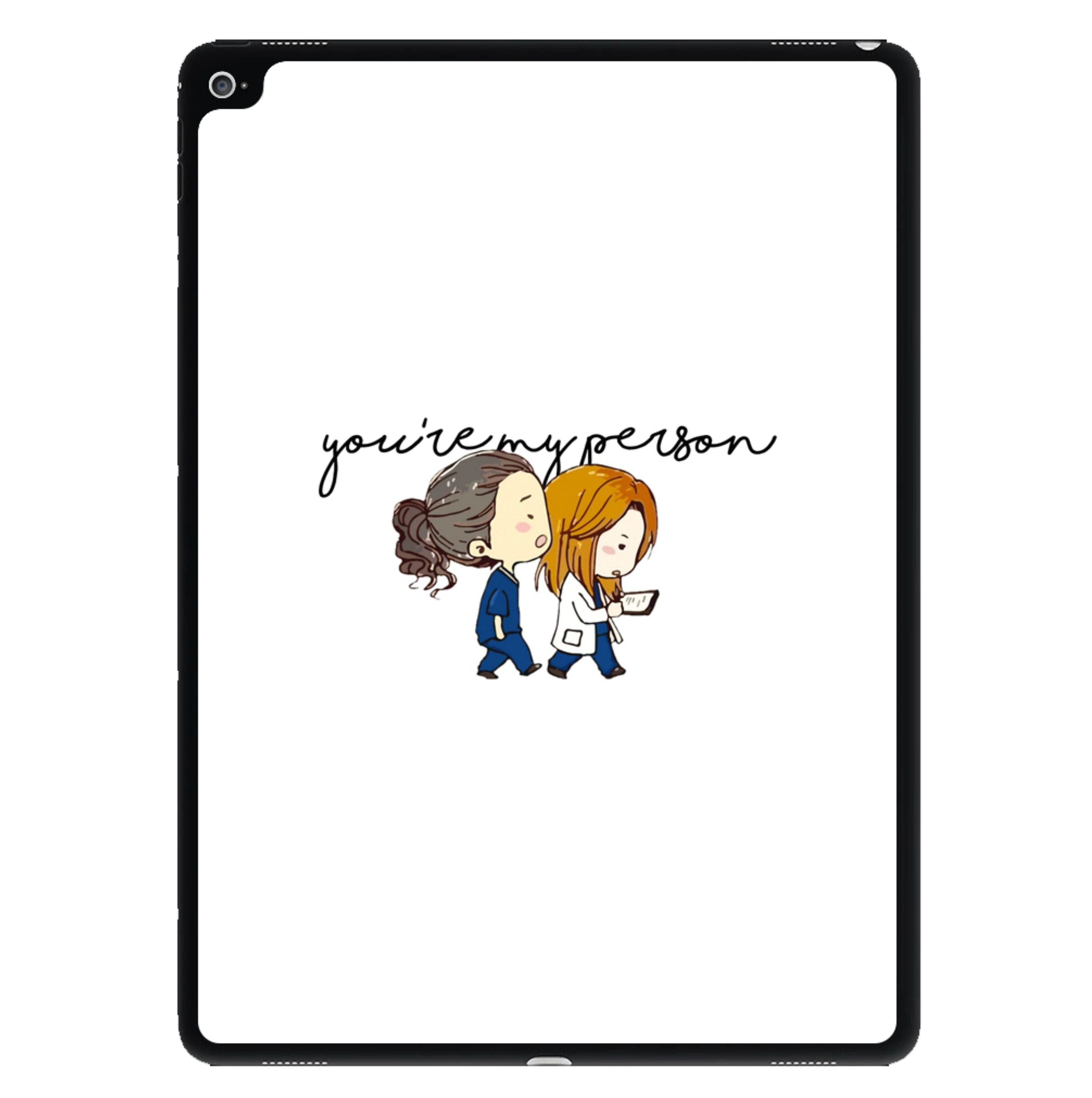 You're My Person Cartoon - Grey's iPad Case