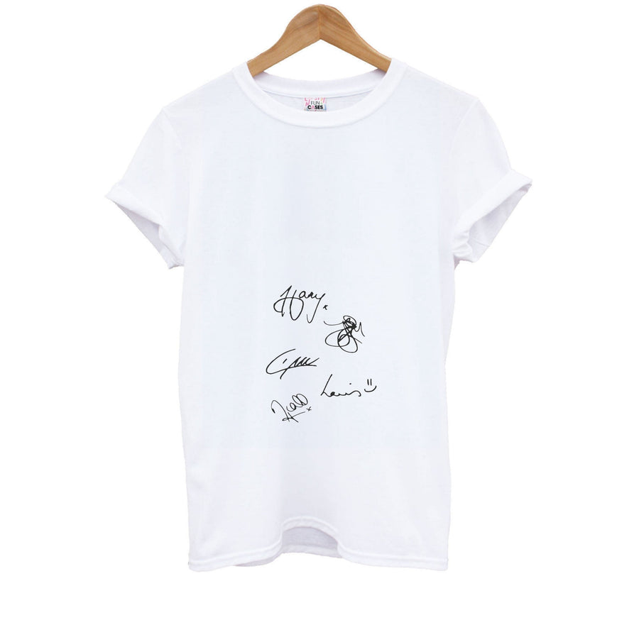Signatures - One Direction Kids T-Shirt