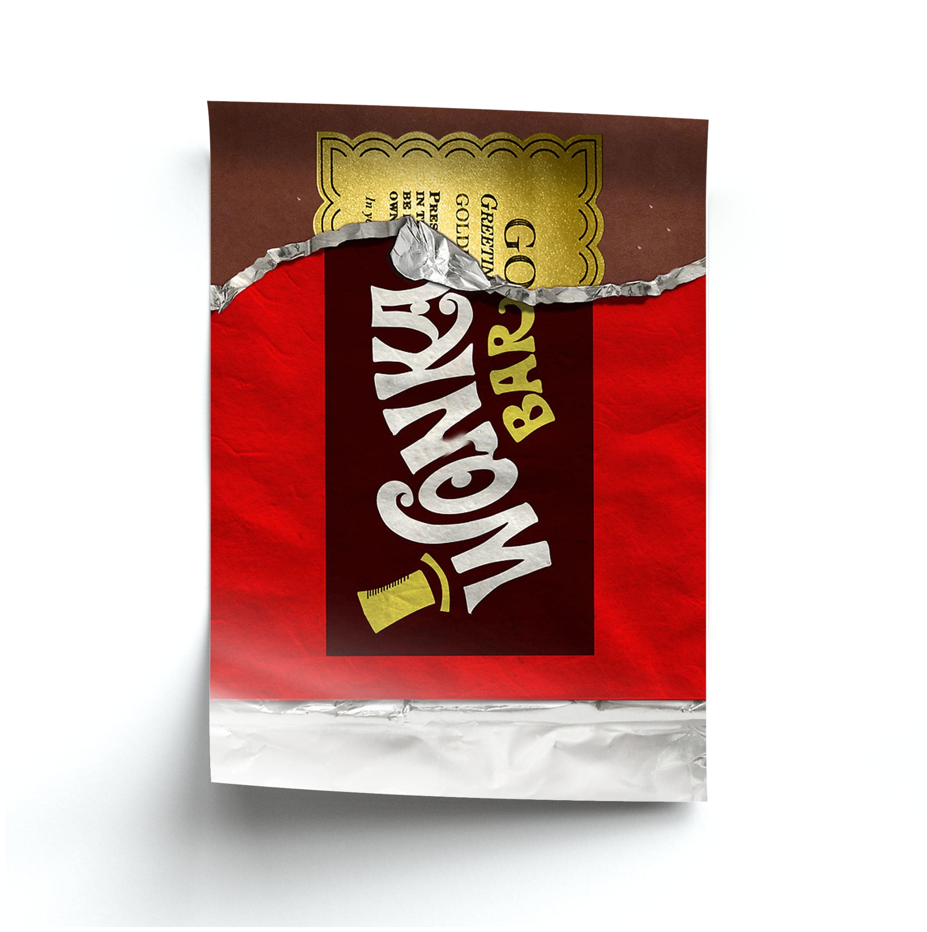 Wonka Bar Golden Ticket Poster