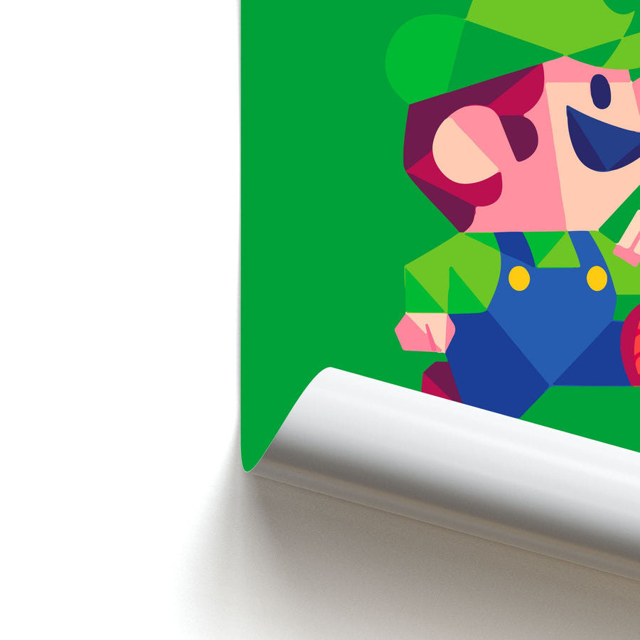Running Luigi - Mario Poster