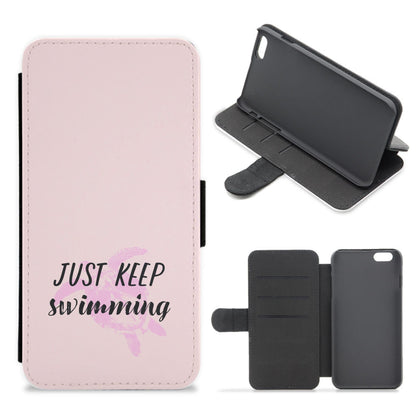 Just Keep Swimming - Summer Flip / Wallet Phone Case