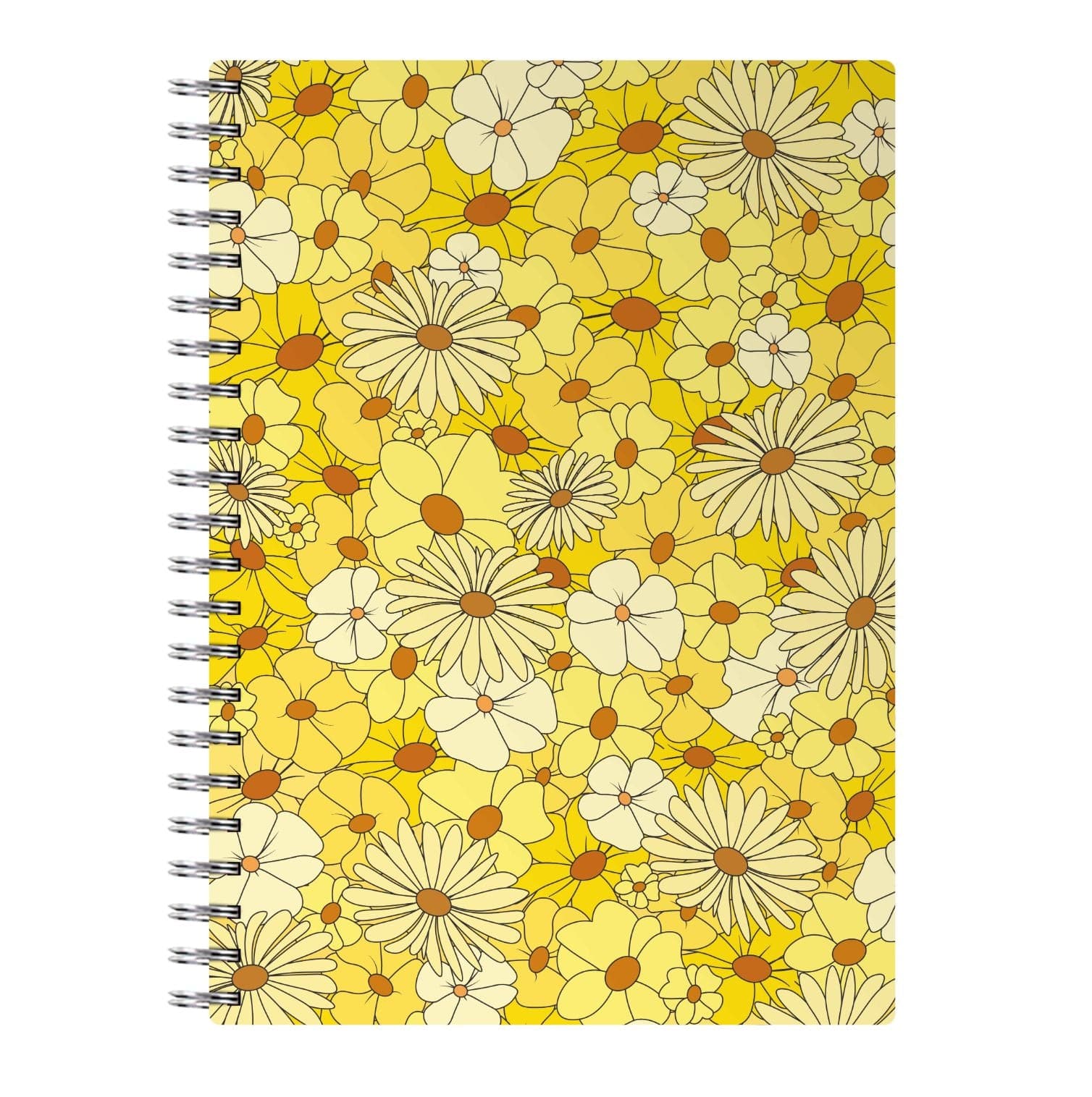 Yellow Flower Pattern - Mothers Day Notebook