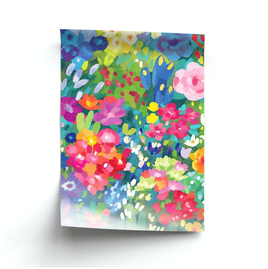 Colourful Floral Pattern Poster