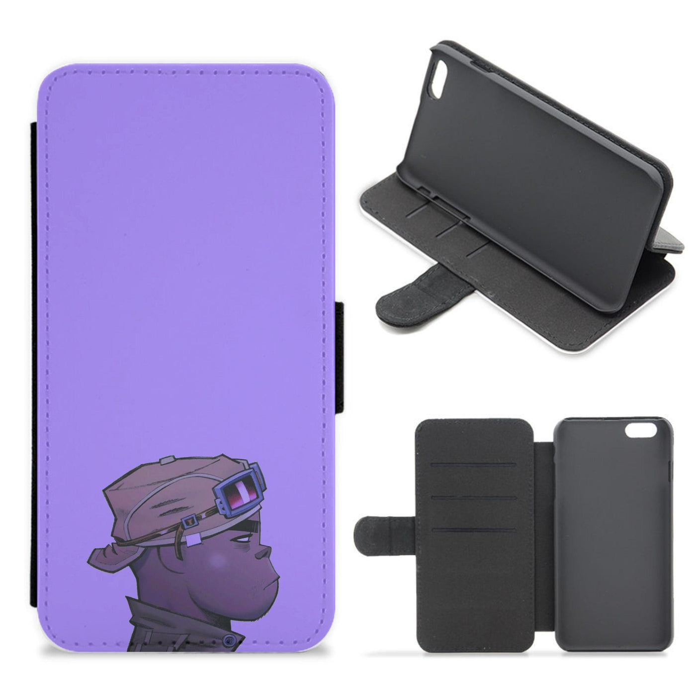 Purple 2d - Gorillaz Flip / Wallet Phone Case