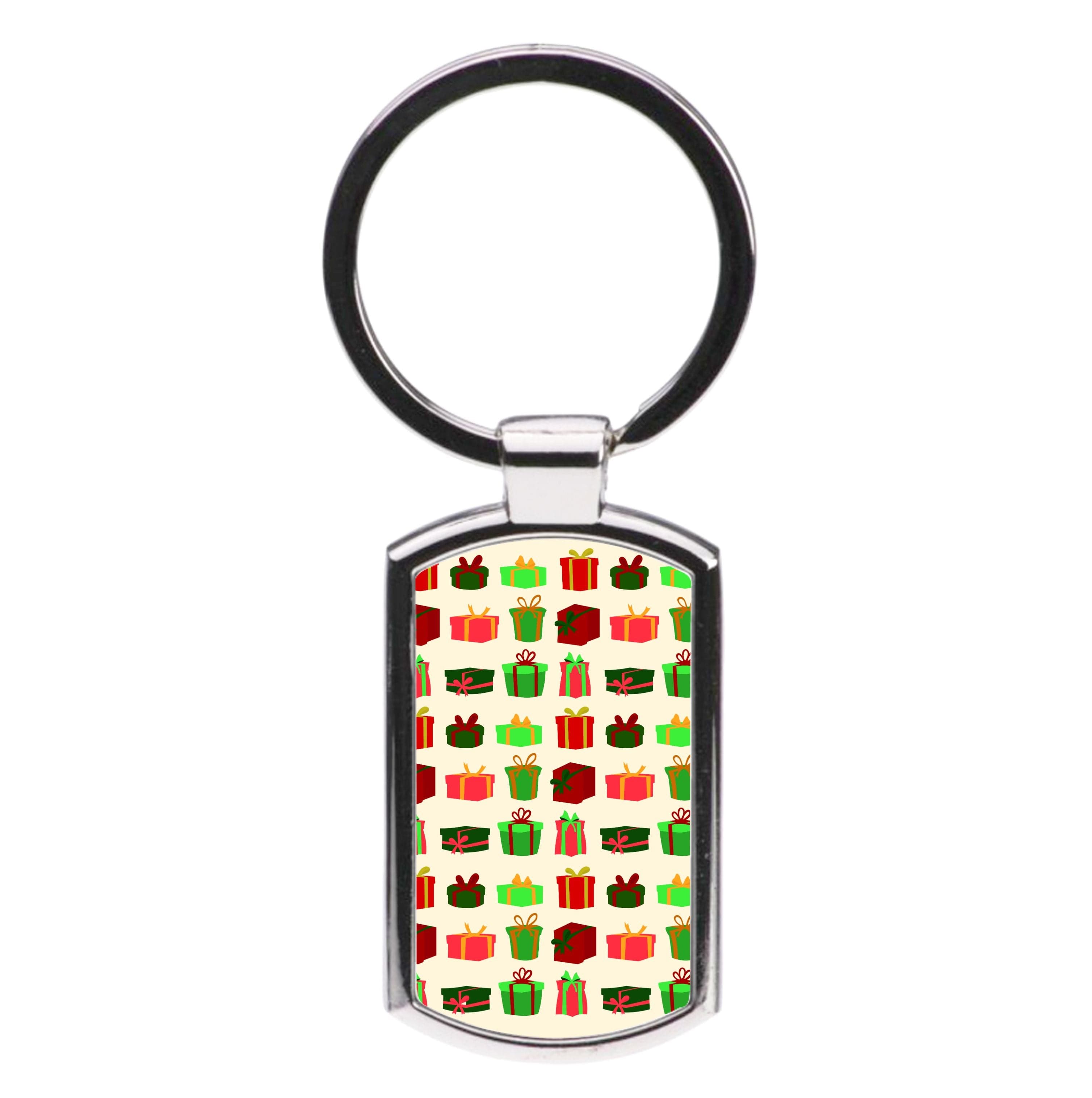 Presents - Christmas Patterns Luxury Keyring