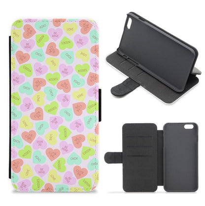 Love Hearts- Valentine's Day Flip / Wallet Phone Case