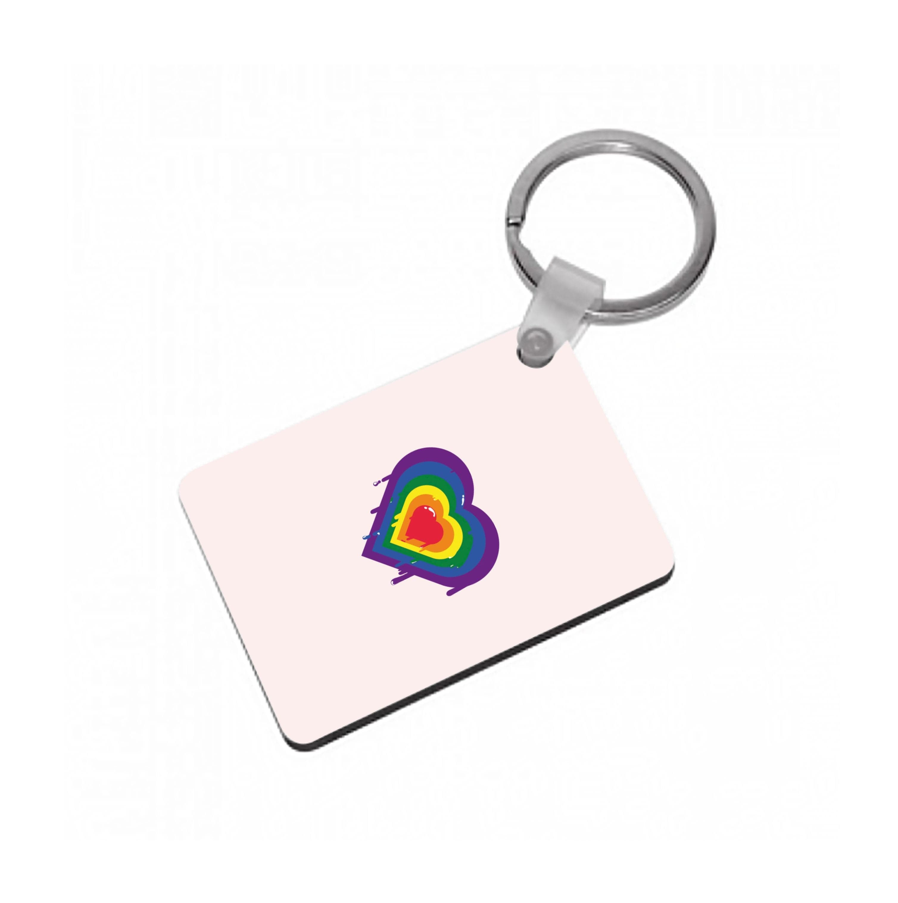 Dripped heart - Pride Keyring